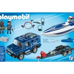 5187 - Playmobil City Action - Fourgon Et Vedette De Police