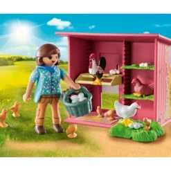 71308 - Playmobil Country - Agricultrice Et Poulailler