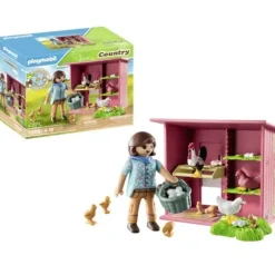 71308 - Playmobil Country - Agricultrice Et Poulailler