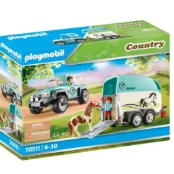 70511 - Playmobil Country - Voiture Et Van Pour Poney