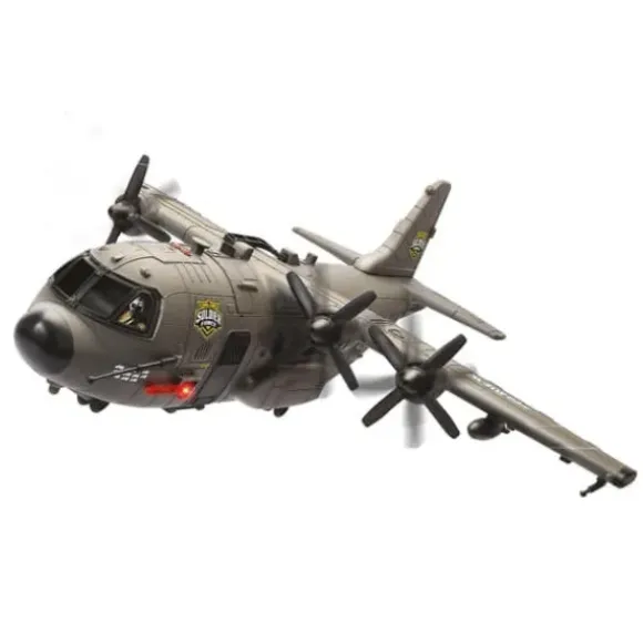 Porte-Avions 5 Véhicules Et Accessoires + Effets Sonores - 76 Cm