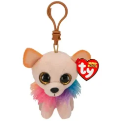 Porte-Cle Peluche Beanie Boo'S Chewey Le Chien 9 Cm