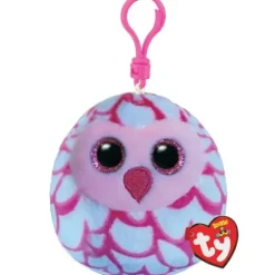 Porte-clés Hibou En Peluche - 8 Cm