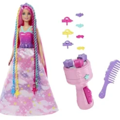 Poupee Barbie Dreamtopia Tresses Magiques A Coiffer
