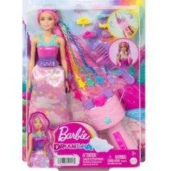 Poupee Barbie Dreamtopia Tresses Magiques A Coiffer