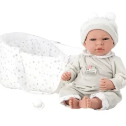 Poupon Qui Pleure Gabriel Avec Couffin 40 Cm