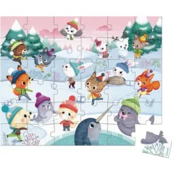 Puzzle Bataille De Boules De Neiges 36 Pieces
