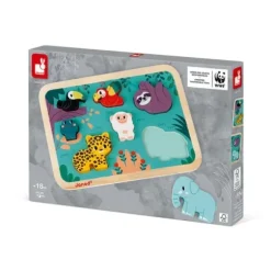 Puzzle Chunky En Bois - La Jungle - Partenariat Wwf®