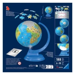 Puzzle 3D - Globe Illumine 180 Pieces