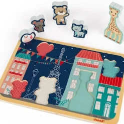Puzzle En Bois Sophie La Girafe 5 Pieces
