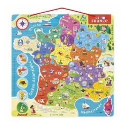 Puzzle France Magnetique Bois 93 Pieces