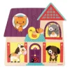 Puzzle Musical En Bois 5 Pieces Animaux