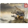 Puzzle 500 Pieces Animaux Au Bord De La Falaise