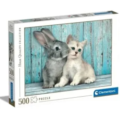 Puzzle 500 Pieces - Chat Et Lapin