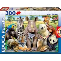 Puzzle 300 Pieces Photo De Classe Animaux