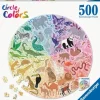 Puzzle Rond 500 Pieces - Animaux