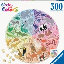 Puzzle Rond 500 Pieces - Animaux