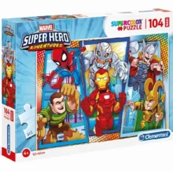 2 Puzzles 104 Pcs, Marvel Avengers - Clementoni