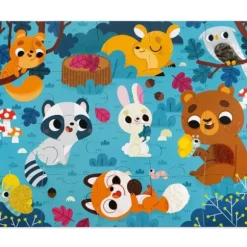 Puzzle Tactile 20 Pieces Les Animaux De La Foret