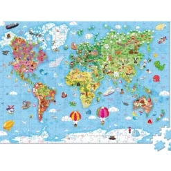Puzzle Valise - Carte Du Monde - 300 Pieces