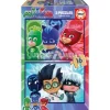 Pyjamasques-2 Puzzles En Bois De 16 Pieces