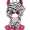 Sac A Dos Peluche Sequins Zoey Le Zebre 30 Cm