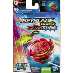 Starter Pack Beyblade Burst Quadstrike - Toupie Stellar Hyperion H8 Et Lanceur