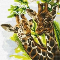 Tableau A Diamanter Girafes 30X30 Cm