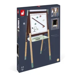 Tableau Reglable En Bois Ardoise Et Magnetique - Marron