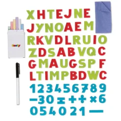 Tableau Tubes - Ardoise Double Face - Magnetique / Craie - + 80 Accessoires Inclus - Vert