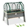 Table Jardiniere En Bois Avec Serre Et Outils De Jardinage