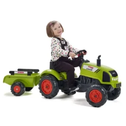 Tracteur A Pedales Claas Avec Remorque
