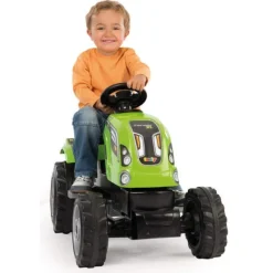 Tracteur Farmer Xl + Remorque - Capot Ouvrable - Vert
