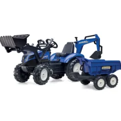 Tracteur New Holland Avec Excavatrice Et Benne Maxi