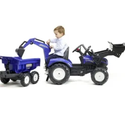 Tracteur New Holland Avec Excavatrice Et Benne Maxi
