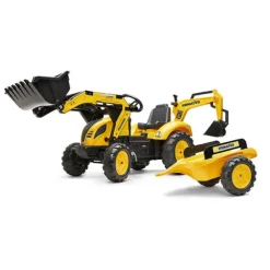Tractopelle A Pedales Komatsu Wb93R Avec Excavatrice Et Remorque