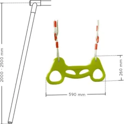 Trapeze Et Anneaux Plastique Pour Portique