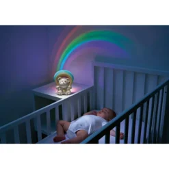 Veilleuse Musicale Ourson Arc-En-Ciel - Beige