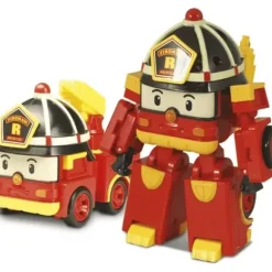 Voiture Robot Transformable 2 En 1 - Roy - Robocar Poli - Pompier